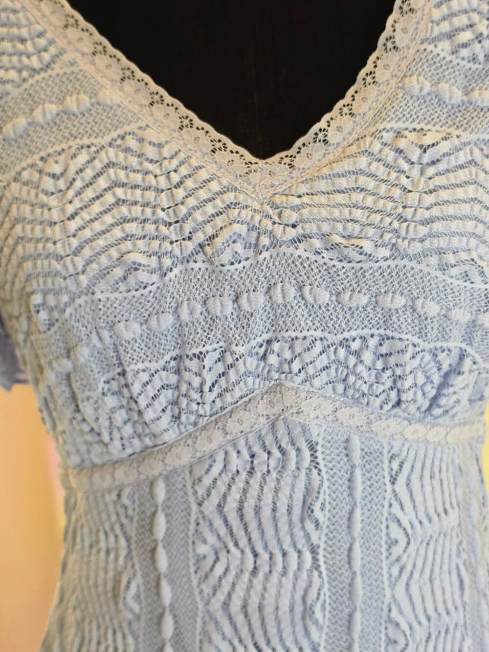 Rabbit Rabbit Rabbit Periwinkle Lace Midi Dress Size S - Picture 3 of 6